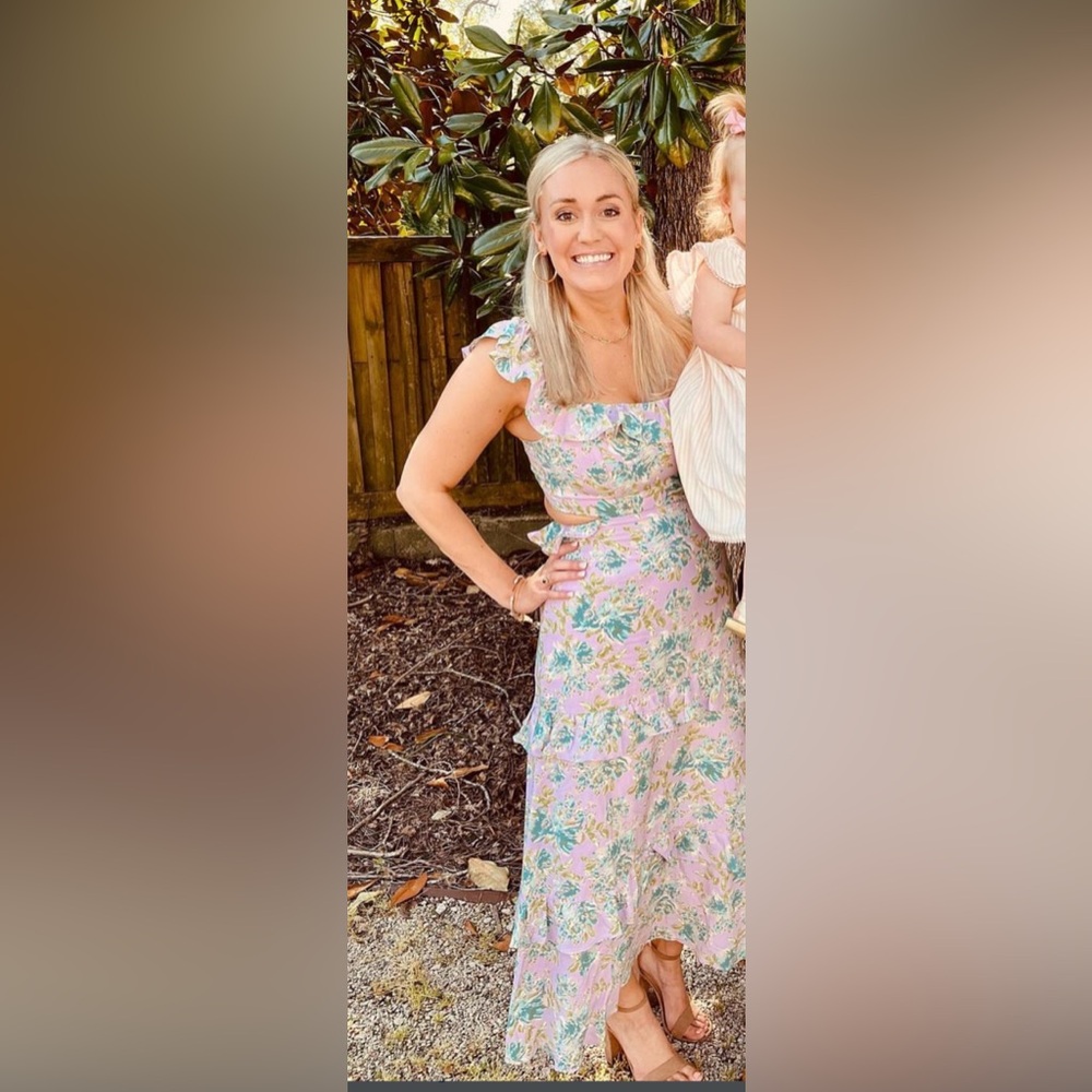 Revolve ASTR ruffle dress